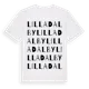 White t-shirt med Lilla Dalby ordlek t-shirt