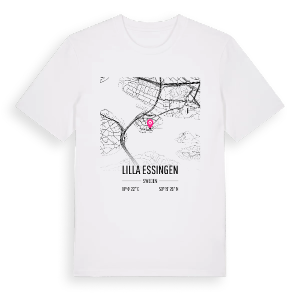 Lilla Essingen karta t-shirt – ekologisk bomull t-shirt från Pinshirt