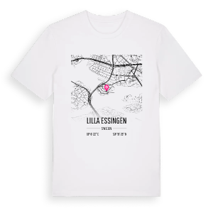 Lilla Essingen karta t-shirt – ekologisk bomull t-shirt från Pinshirt