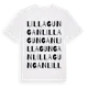 White t-shirt med Lilla Gungan ordlek t-shirt