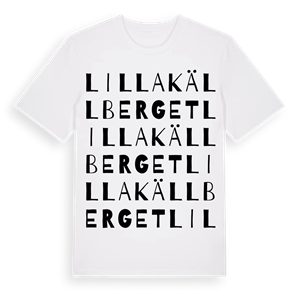 Lilla Källberget ordlek t-shirt – ekologisk bomull t-shirt från Pinshirt