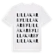 White t-shirt med Lilla Karby ordlek t-shirt