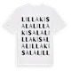 White t-shirt med Lilla Kisala ordlek t-shirt