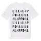 White t-shirt med Lilla Lappdal ordlek t-shirt