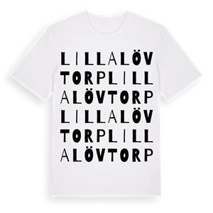 Lilla Lövtorp ordlek t-shirt – ekologisk bomull t-shirt från Pinshirt