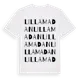 White t-shirt med Lilla Madan ordlek t-shirt