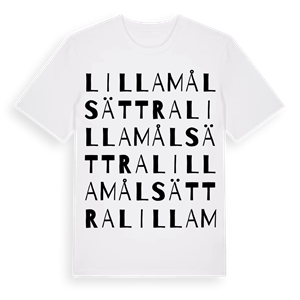 Lilla Målsättra ordlek t-shirt – ekologisk bomull t-shirt från Pinshirt
