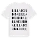 White t-shirt med Lilla Oxunda ordlek t-shirt