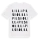 White t-shirt med Lilla Pilsbo ordlek t-shirt