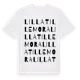 White t-shirt med Lilla Tillemora ordlek t-shirt