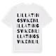 White t-shirt med Lilla Tingsviken ordlek t-shirt