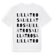 White t-shirt med Lilla Trosa ordlek t-shirt