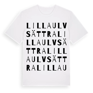Lilla Ulvsättra ordlek t-shirt – ekologisk bomull t-shirt från Pinshirt