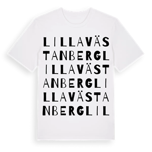 Lilla Västanberg ordlek t-shirt – ekologisk bomull t-shirt från Pinshirt