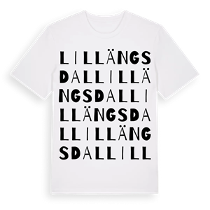 Lillängsdal ordlek t-shirt – ekologisk bomull t-shirt från Pinshirt