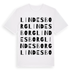 Lindesborg ordlek t-shirt – ekologisk bomull t-shirt från Pinshirt