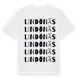 White t-shirt med Lindönäs ordlek t-shirt