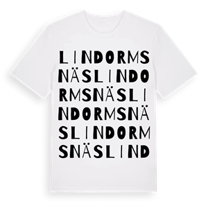 Lindormsnäs ordlek t-shirt – ekologisk bomull t-shirt från Pinshirt