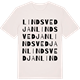Vintage White t-shirt med Lindsvedjan ordlek t-shirt