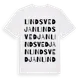 White t-shirt med Lindsvedjan ordlek t-shirt