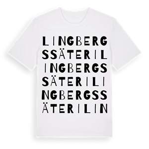 Lingbergs säteri ordlek t-shirt – ekologisk bomull t-shirt från Pinshirt