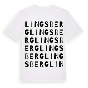 Lingsberg ordlek t-shirt – ekologisk bomull t-shirt från Pinshirt