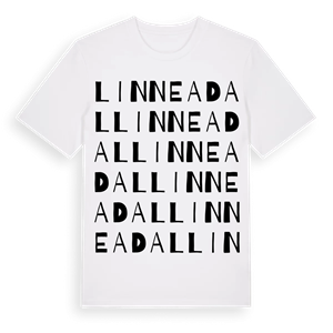 Linneadal ordlek t-shirt – ekologisk bomull t-shirt från Pinshirt