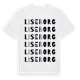 White t-shirt med Liseborg ordlek t-shirt