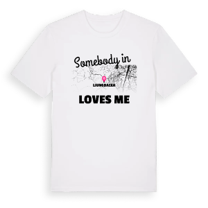 Någon i Ljungbacka älskar mig t-shirt – ekologisk bomull t-shirt från Pinshirt