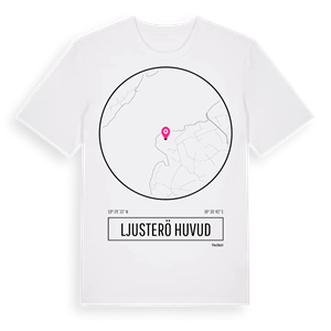 Ljusterö huvud t-shirt – ekologisk bomull t-shirt från Pinshirt