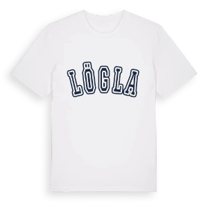 Lögla college t-shirt – ekologisk bomull t-shirt från Pinshirt