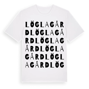 Lögla Gård ordlek t-shirt – ekologisk bomull t-shirt från Pinshirt