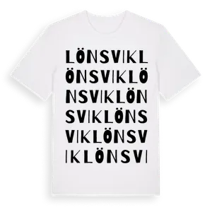 Lönsvik ordlek t-shirt – ekologisk bomull t-shirt från Pinshirt