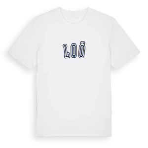Loö college t-shirt – ekologisk bomull t-shirt från Pinshirt