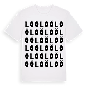 Loö ordlek t-shirt – ekologisk bomull t-shirt från Pinshirt