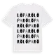 White t-shirt med Löparö ordlek t-shirt
