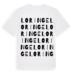 Loringe ordlek t-shirt – ekologisk bomull t-shirt från Pinshirt