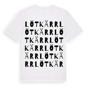 Lötkärr ordlek t-shirt – ekologisk bomull t-shirt från Pinshirt