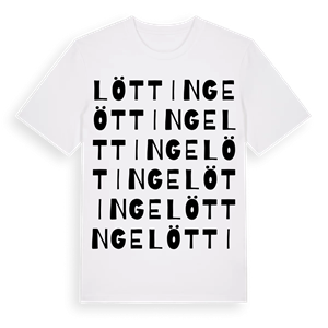Löttinge ordlek t-shirt – ekologisk bomull t-shirt från Pinshirt