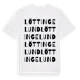 White t-shirt med Löttingelund ordlek t-shirt