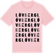 Pink Cotton t-shirt med Lövberg ordlek t-shirt