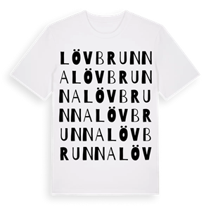 Lövbrunna ordlek t-shirt – ekologisk bomull t-shirt från Pinshirt