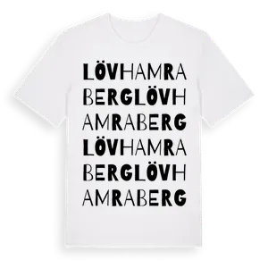 Lövhamraberg ordlek t-shirt – ekologisk bomull t-shirt från Pinshirt