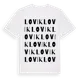 White t-shirt med Lovik ordlek t-shirt