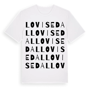 Lovisedal ordlek t-shirt – ekologisk bomull t-shirt från Pinshirt