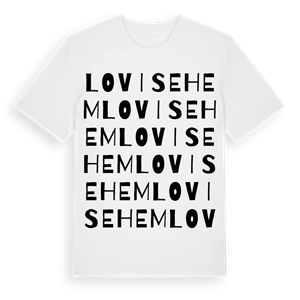 Lovisehem ordlek t-shirt – ekologisk bomull t-shirt från Pinshirt