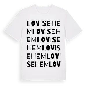 Lovisehem ordlek t-shirt – ekologisk bomull t-shirt från Pinshirt