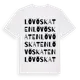 White t-shirt med Lövöskaten ordlek t-shirt