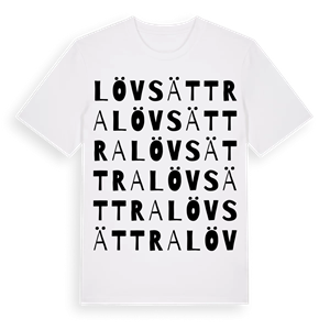 Lövsättra ordlek t-shirt – ekologisk bomull t-shirt från Pinshirt