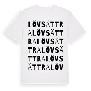 Lövsättra ordlek t-shirt – ekologisk bomull t-shirt från Pinshirt